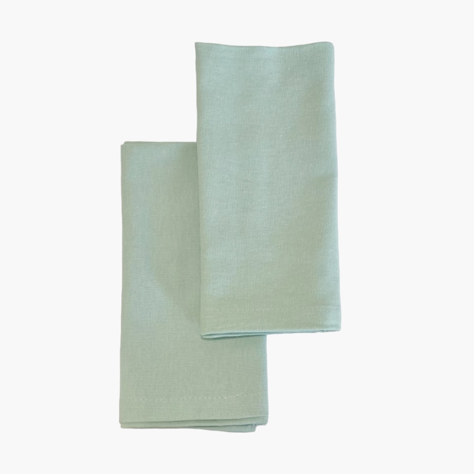 Mint green linen napkin