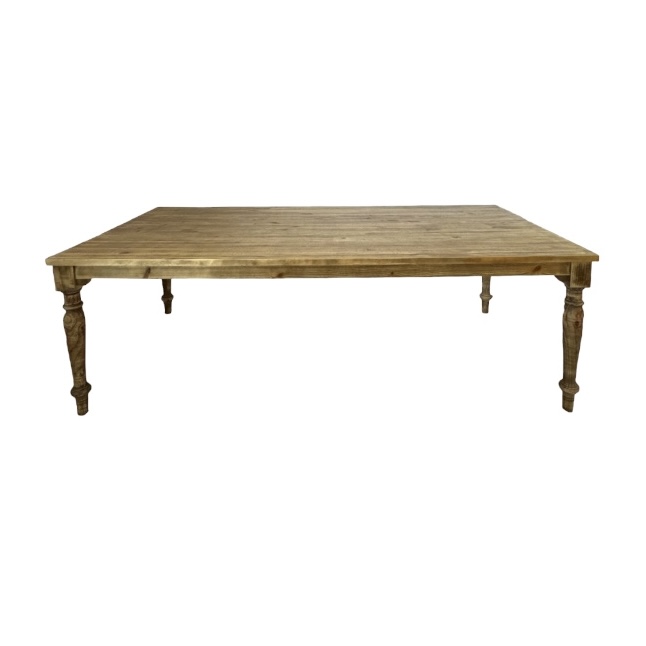 Natural Wooden Table 120x250 cm.